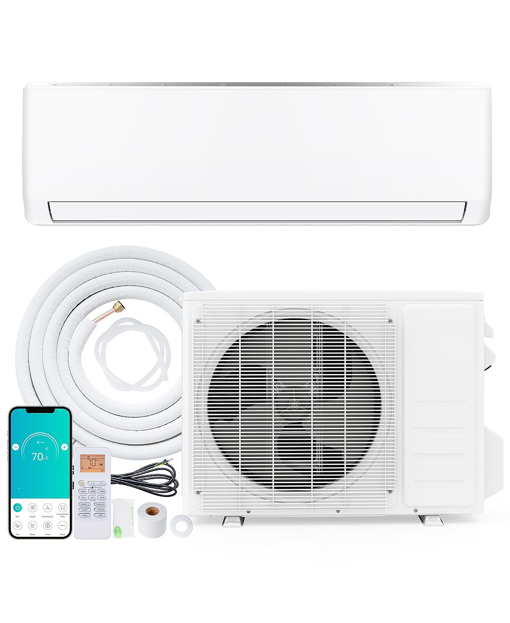 Gymax мини-сплит кондиционер и обогреватель 12000 BTU с тепловым насосом и комплектом для установки