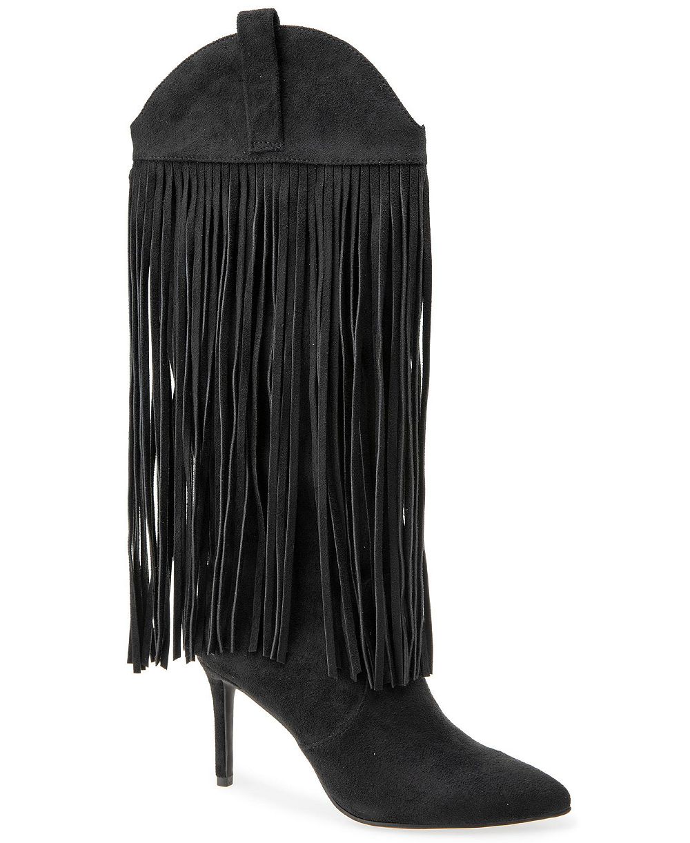 Christian Siriano Women's Appti Fringe Pointed Toe Boot