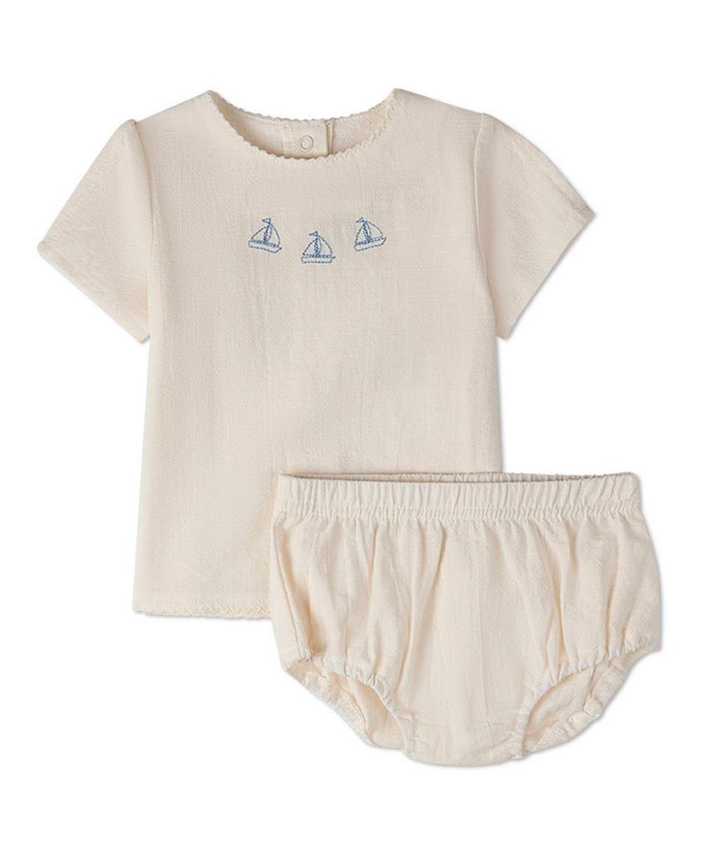 Детский комплект MeMoi Baby Girls 2 Piece Set The Sail 100% Cotton