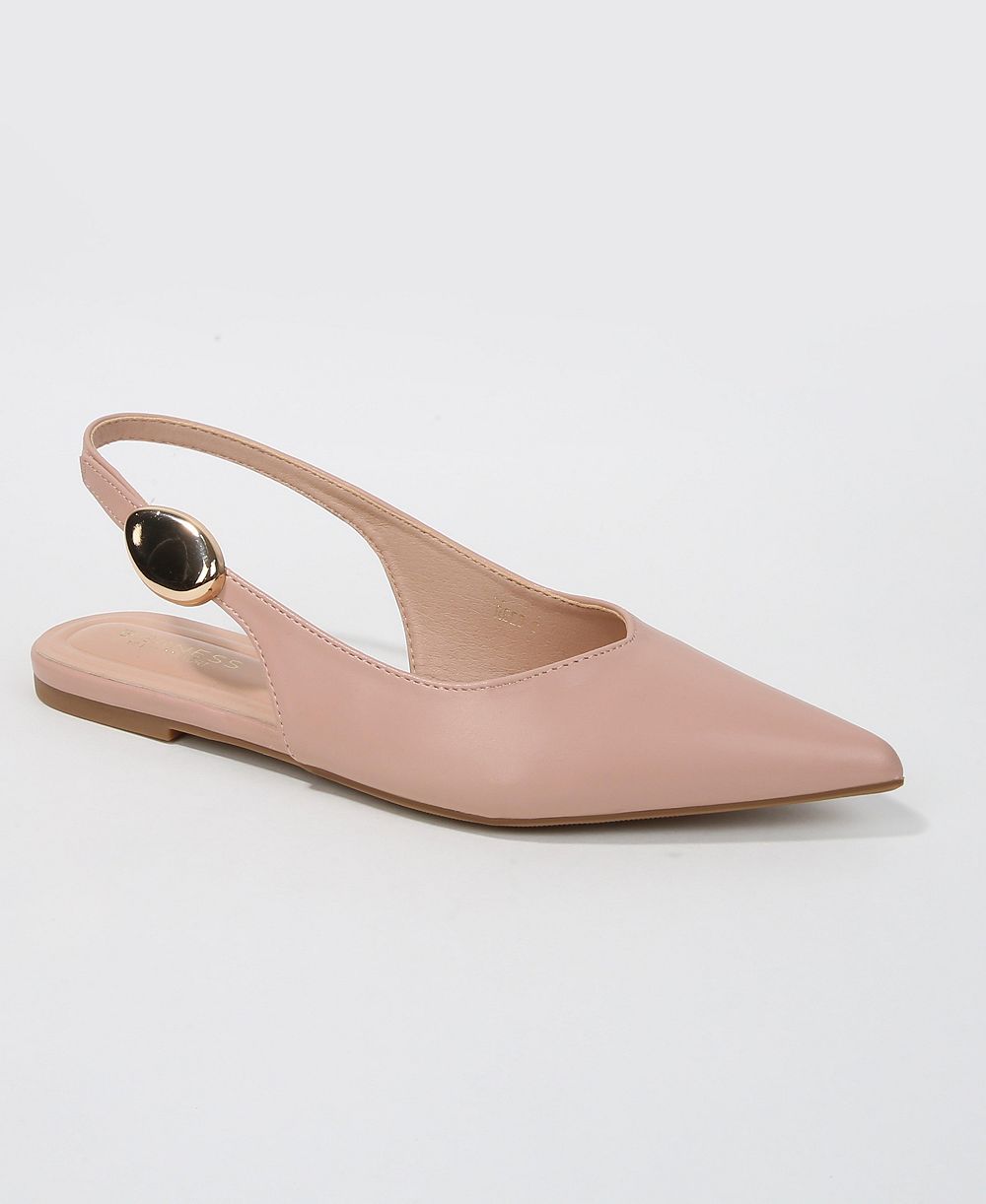 BERNESS Women's Reed Slingback Flats with Gold-Tone Accent