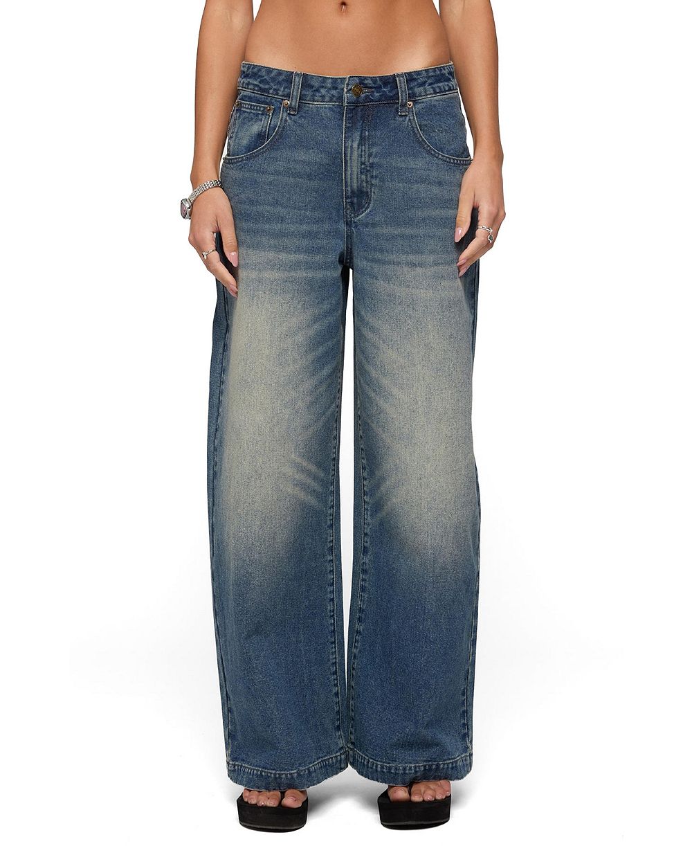 Edikted Women's Sabira Low Rise Baggy Jeans