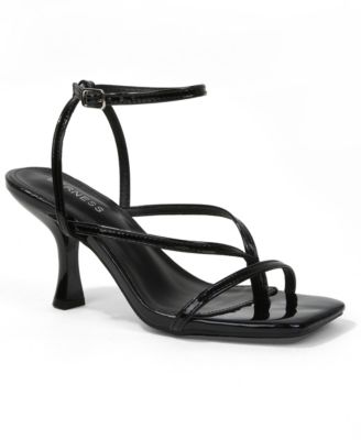 Berness Women's Nalani Strappy Ankle Strap Heeled Thong Sandals