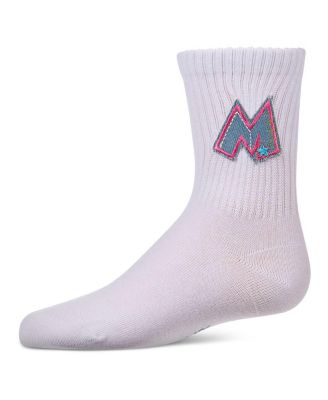 Детские хлопковые носки MeMoi Ribbed с вышитой джинсовой нашивкой "M"