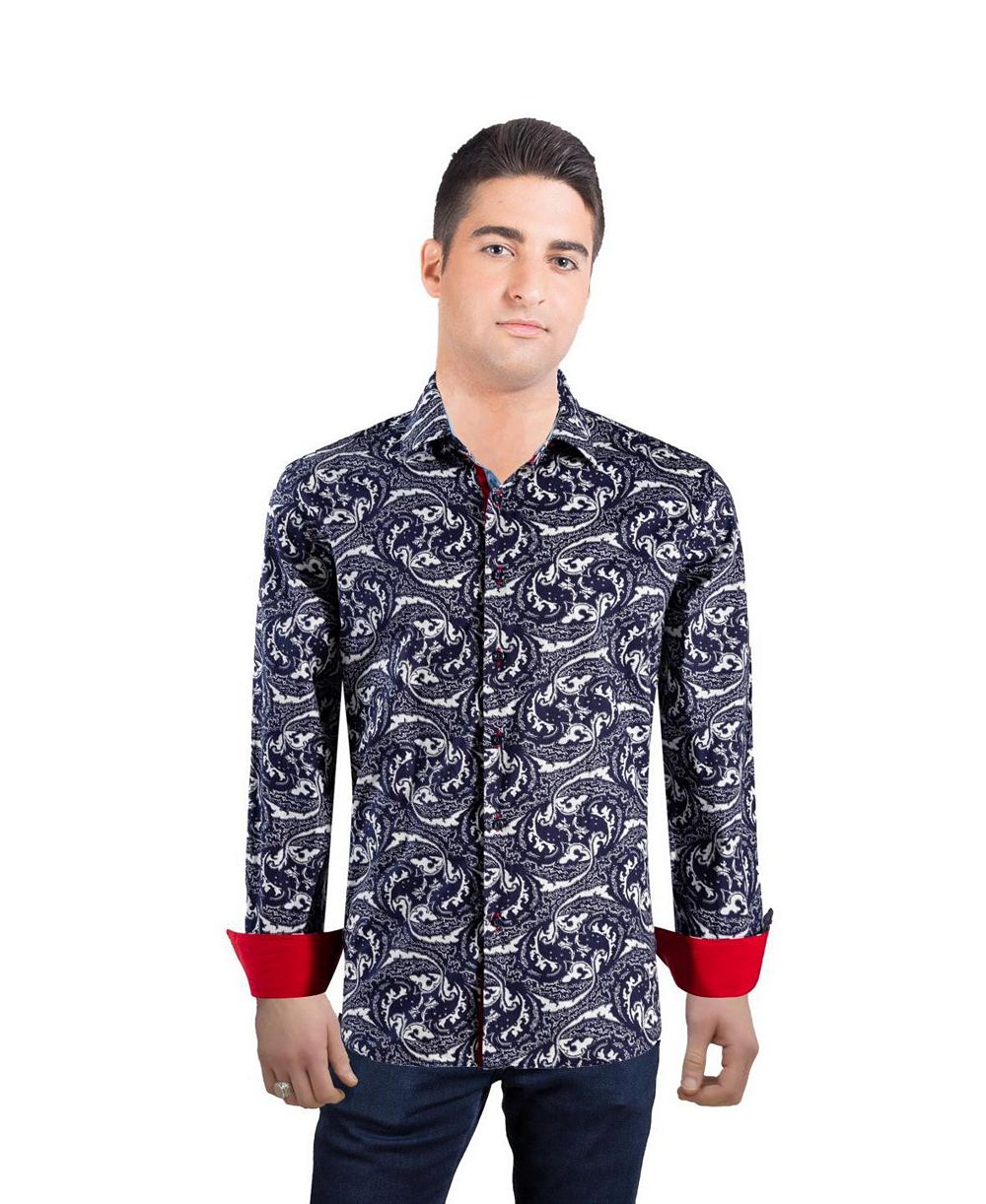 Мужская рубашка Elie Balleh Slim Fit Paisley Sport Button-Down