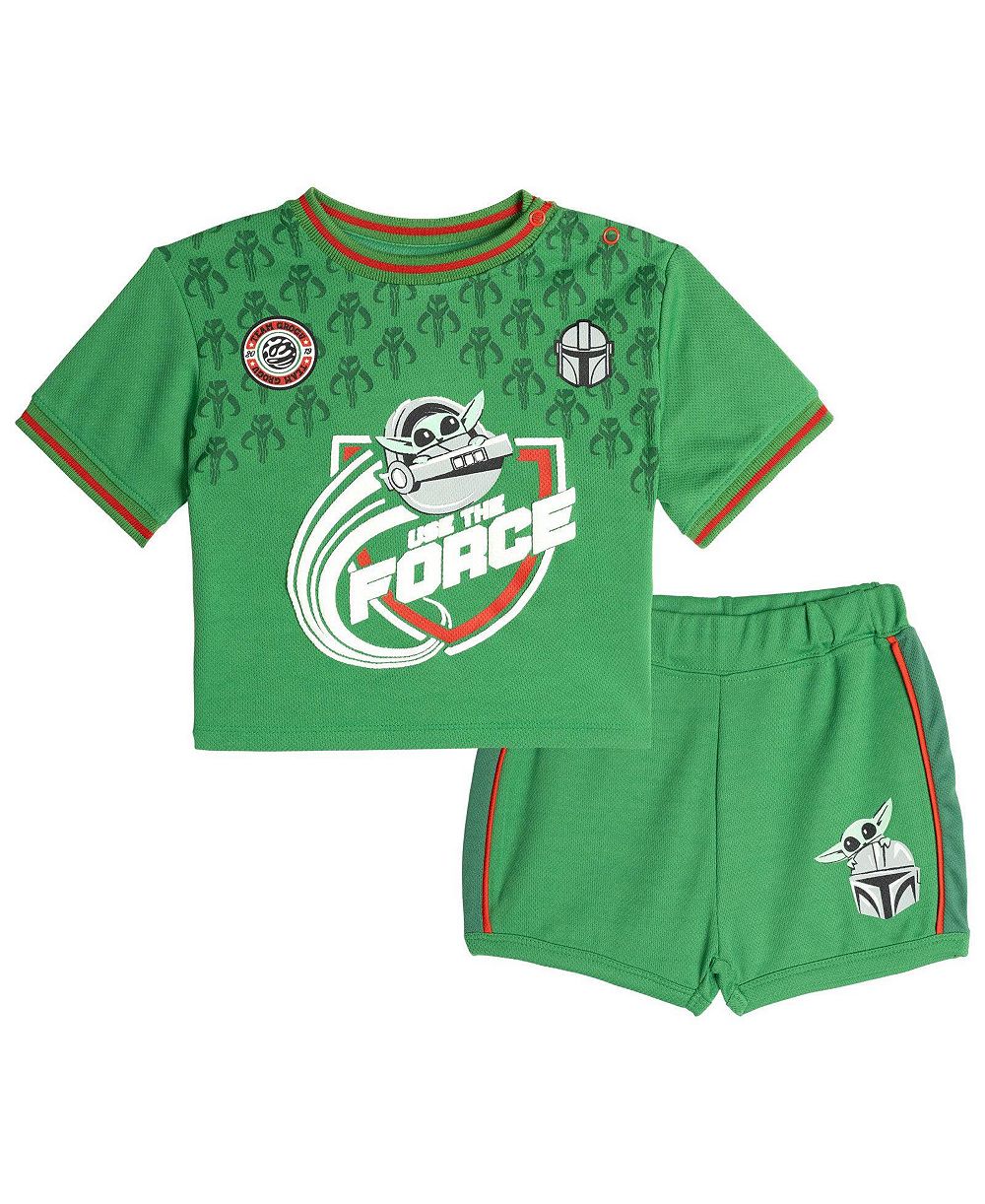 The Mandalorian Baby Boys ( new born to 24 M ) Grogu Athletic 2-Piece Tee and Shorts Set