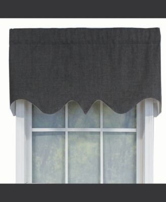Занавеска RLF Home R-Crosby Essential Solid Color Fabric Printed Regal Valance Iron Charcoal