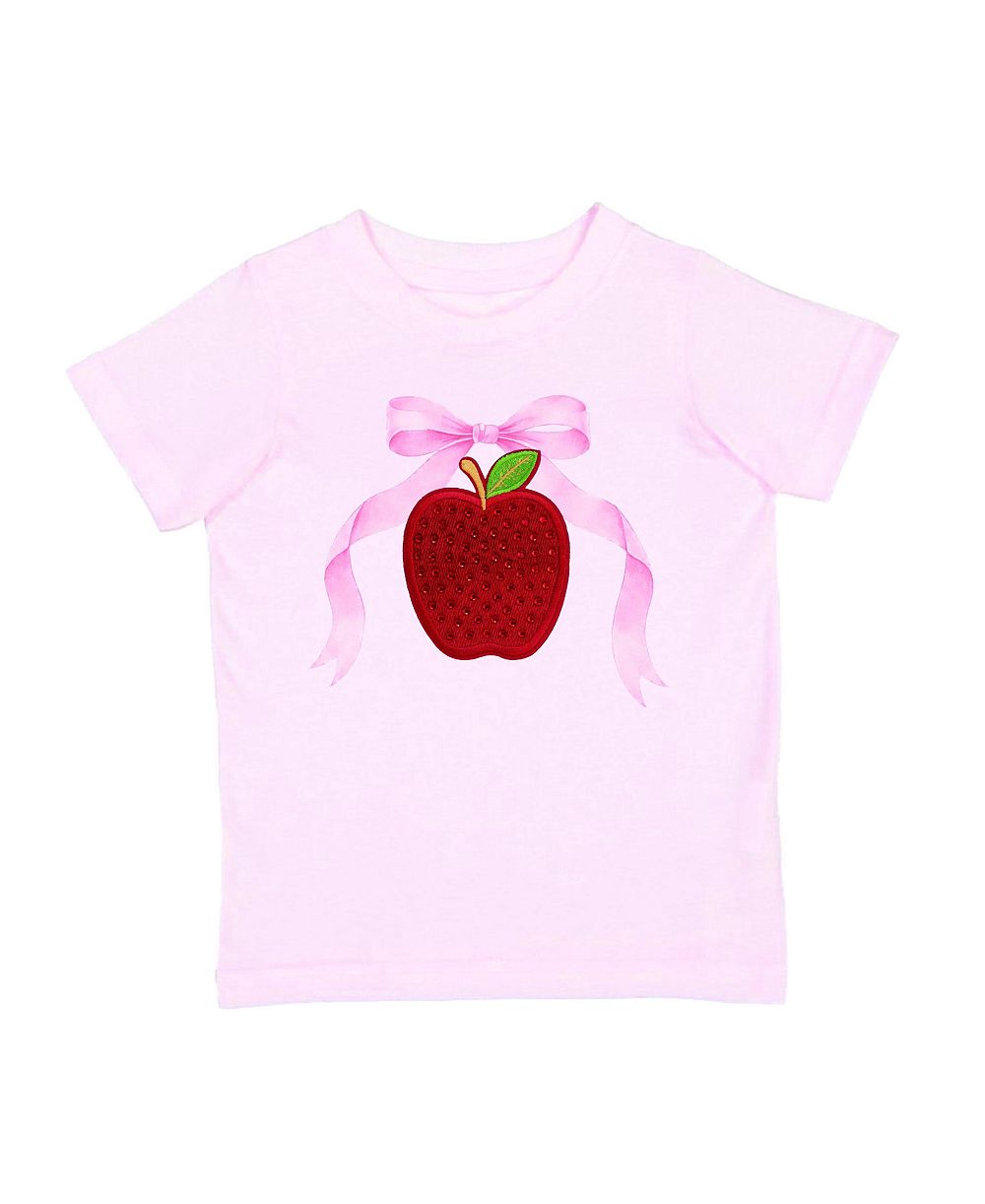 Детская футболка Sweet Wink Little Girls Apple Rhinestone Patch