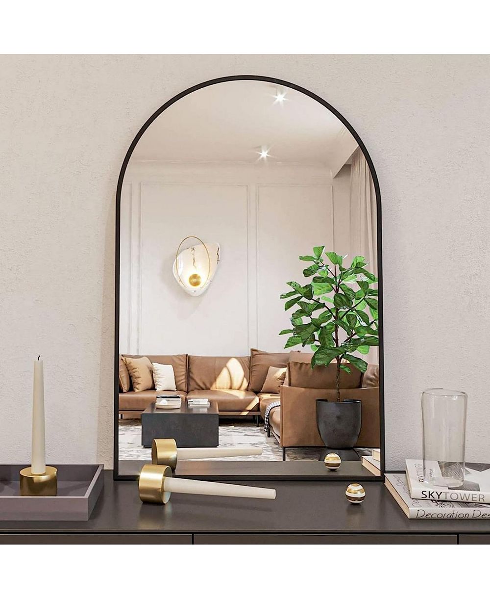 LAOTIES 20" x 30" Arched Wall Mirror for Entryway, Bedroom and Living Room