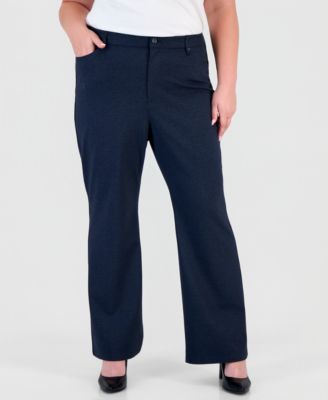 Jones New York Plus Size Lexington Bootleg High-Rise Bootcut Jeans