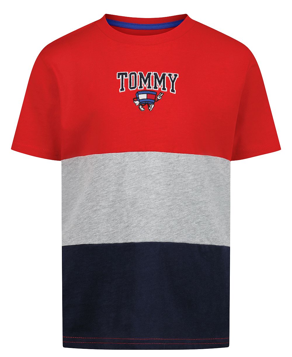 Tommy Hilfiger Boys' 2T-7 Mascot Color-Blocked Short-Sleeve T-Shirt