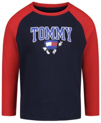 Мужская футболка с длинным рукавом и графическим принтом Tommy Hilfiger для мальчиков 2T-7
