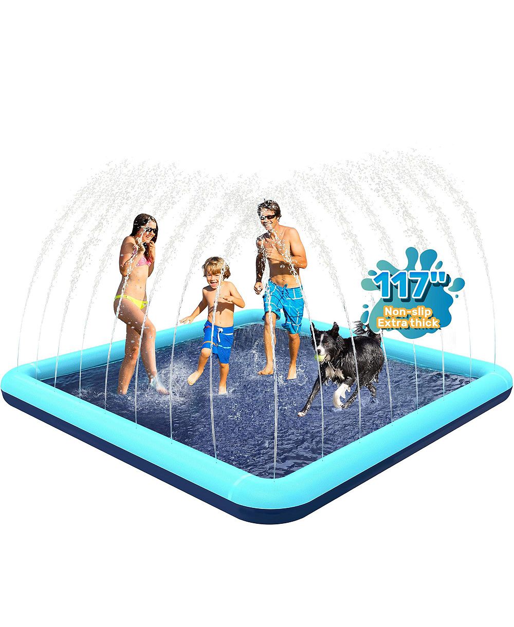 Детский бассейн-брызгалка AOFAR 117'' Dog Splash Pad Sprinkler Pool Outdoor