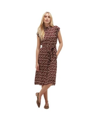 Hobbs London Женское миди-платье Hattie с плиссировкой и поясом
