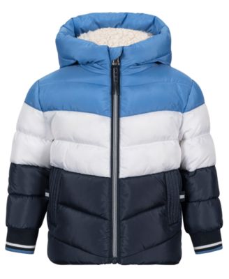 S Rothschild & CO Baby Boys' Tricolor-Block Hooded Puffer Jacket