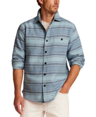 Weatherproof Vintage Men's Stripe Twill Flannel Overshirt Jacket