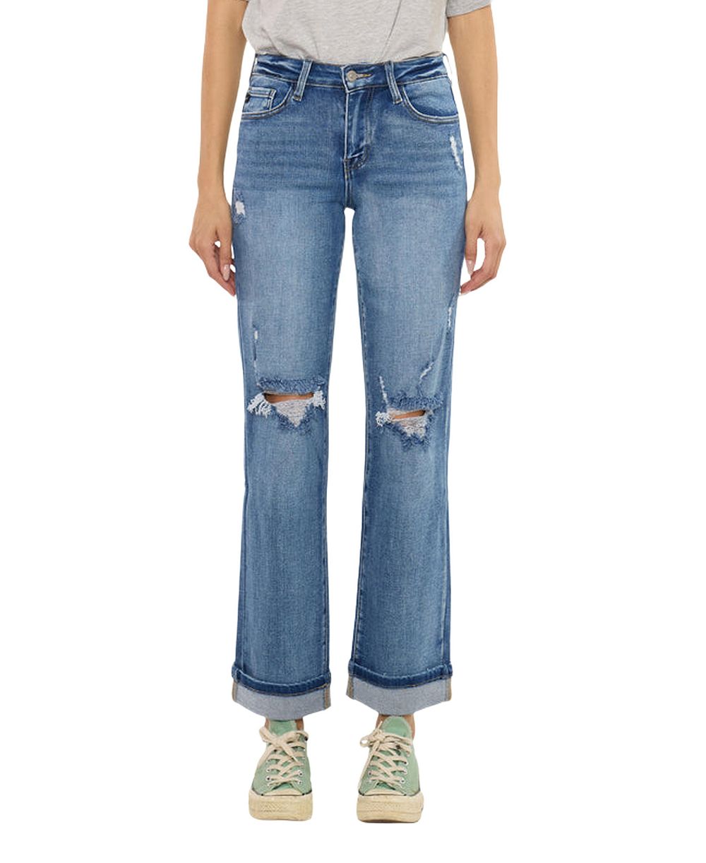 KanCan Essential Women's Carrie Mid-Rise Straight Jeans