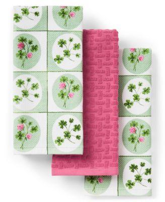 Town & Country Living Clover Windows 3-Pack Kitchen Towels
