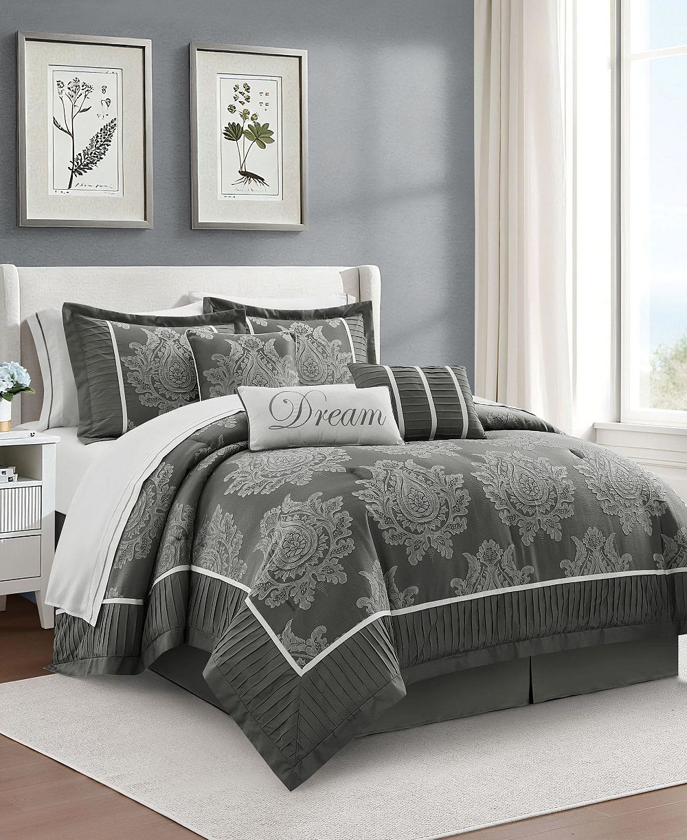 Комплект постельного белья Stratford Park Therese Damask 15-Piece Comforter Set, Queen