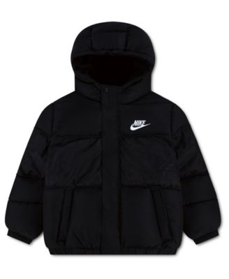 Nike Boys' 4-7 Jacquard Logo Mixed Media Puffer Jacket
