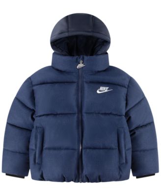 Nike Boys' 4-7 Heathered Twill Puffer Jacket