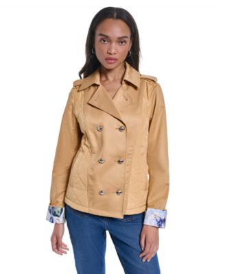 Укороченная куртка KARL LAGERFELD PARIS Petite Cropped Button-Front