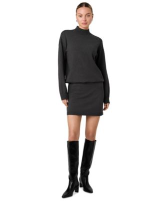 French Connection Women's Cosysoft Mock Neck Long-Sleeve Mini Dress