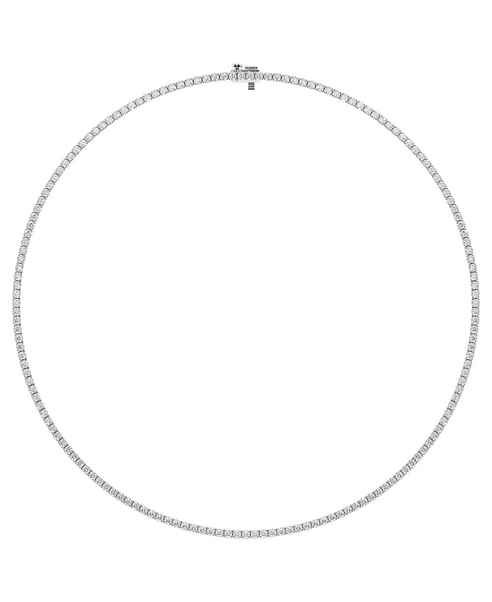 Ожерелье с выращенными алмазами (8 ct. t.w.) из стерлингового серебра
