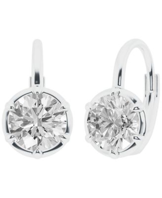 Серьги Macy's Lab-Grown Diamond (3 ct. t.w.) 14k White Gold