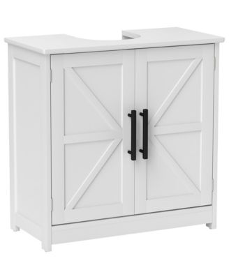 Шкаф для хранения под раковину BUSDAYS Farmhouse Pedestal Sink с 2 дверцами и регулируемой полкой