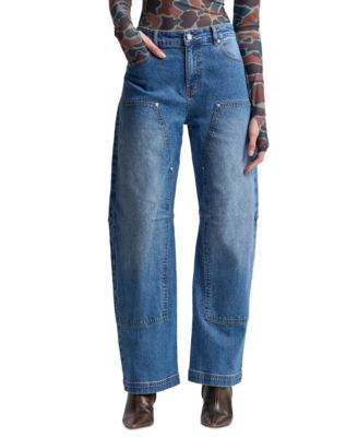 Avec Les Filles Women's Mid-Rise Barrel Jeans