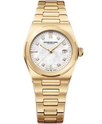 Raymond Weil женские золотистые часы из нержавеющей стали, 30mm