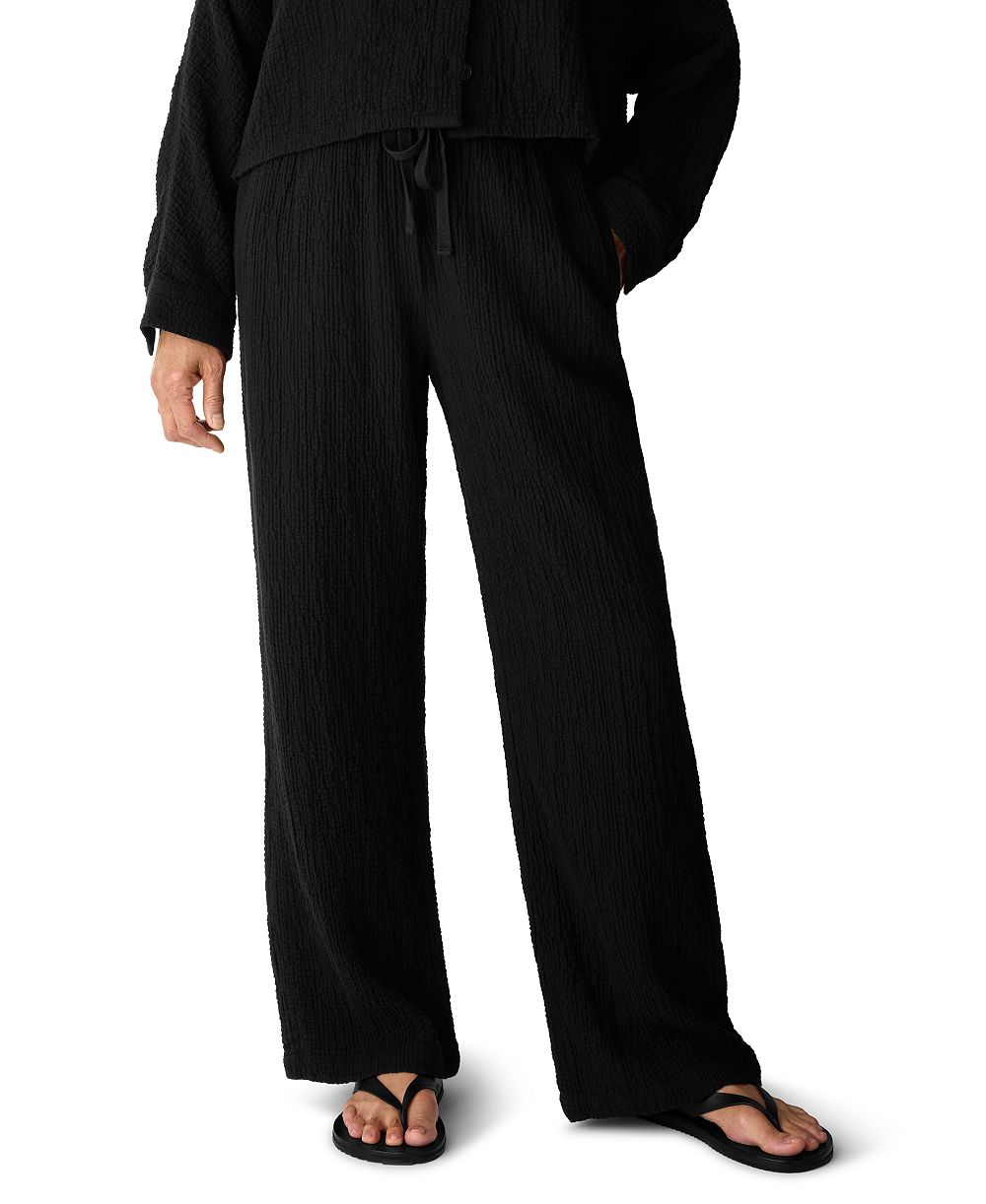 Женские хлопковые брюки Eileen Fisher с высокой посадкой и прямым кроем