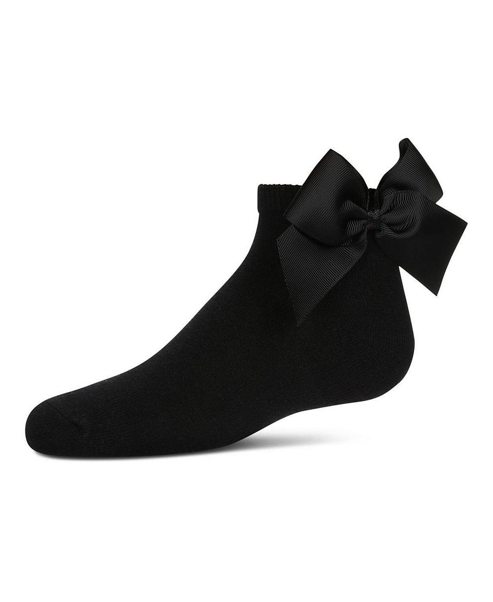 MeMoi Baby Girls Bow-on-Back Cotton-Rich Anklet Sock