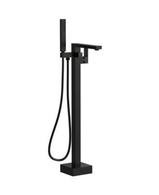 EVERSTEIN Single Handle Floor Tub Spout Bathroom Faucet with Diverter