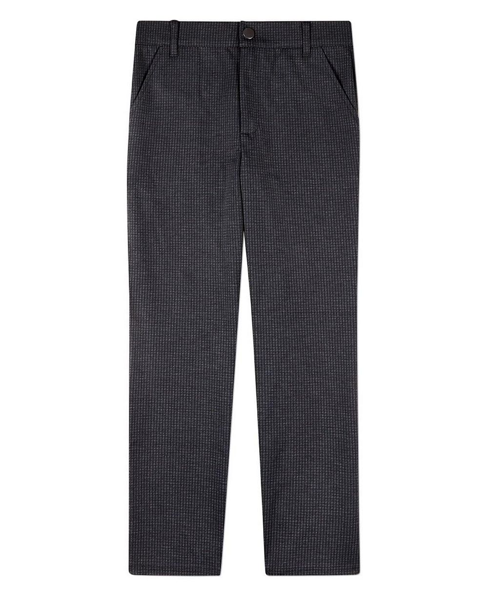 MeMoi Toddler Boys 3T-2T Houndstooth-Print Rayon-Blend 2-Pocket Stretch Knit Dress Pants
