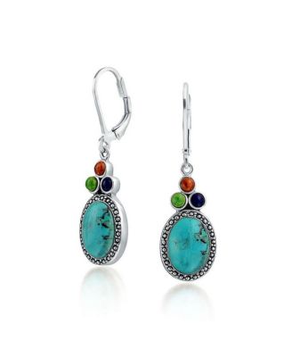 Серьги Bling Jewelry Lapis Turquoise Western Dangle