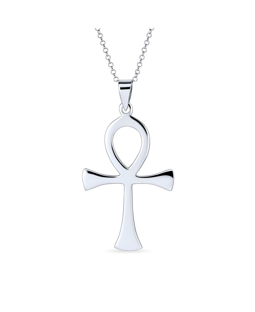 Серебряное ожерелье Bling Jewelry с кулоном-анхом, 925 проба