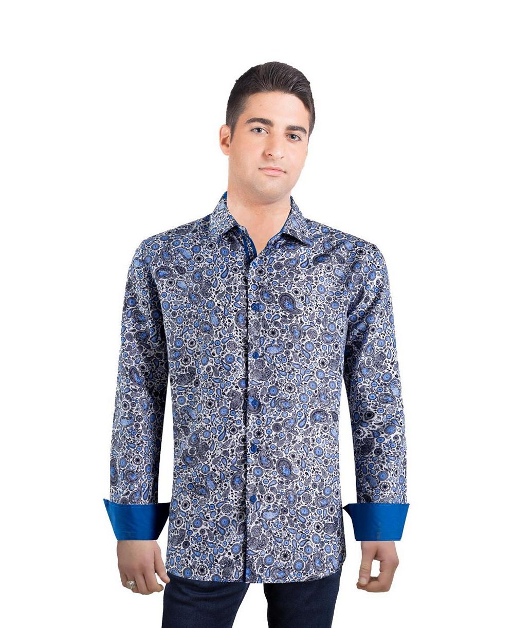 Мужская рубашка Elie Balleh Slim Fit Modern Paisley Print Button-Down