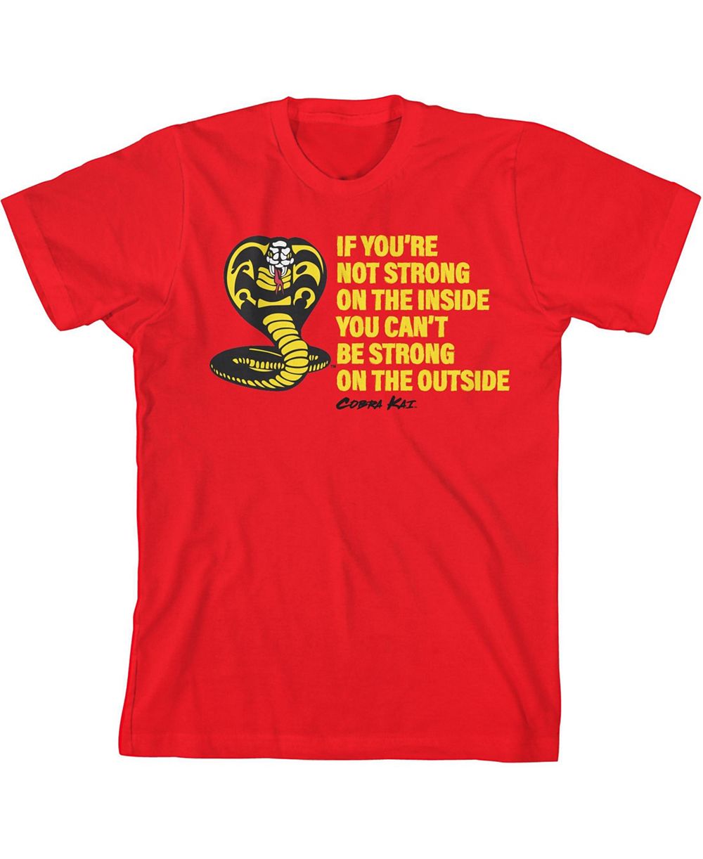 Детская красная футболка Cobra Kai If You're Not Strong On The Inside Boy's