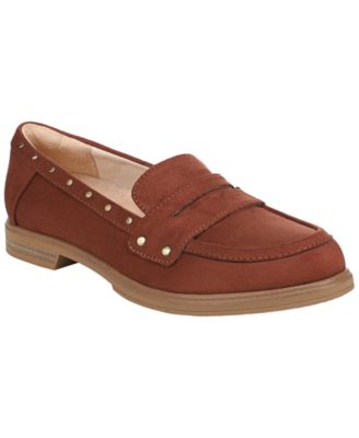 Whiskey Brown Stud Microsuede