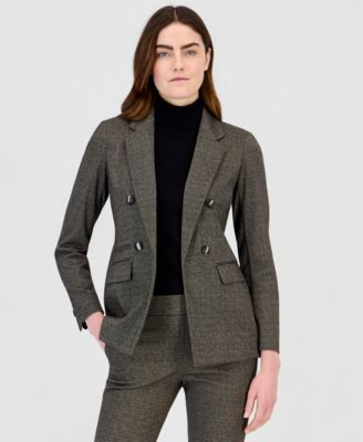 Anne Klein Женский двубортный блейзер с воротником с прорезью и тремя карманами