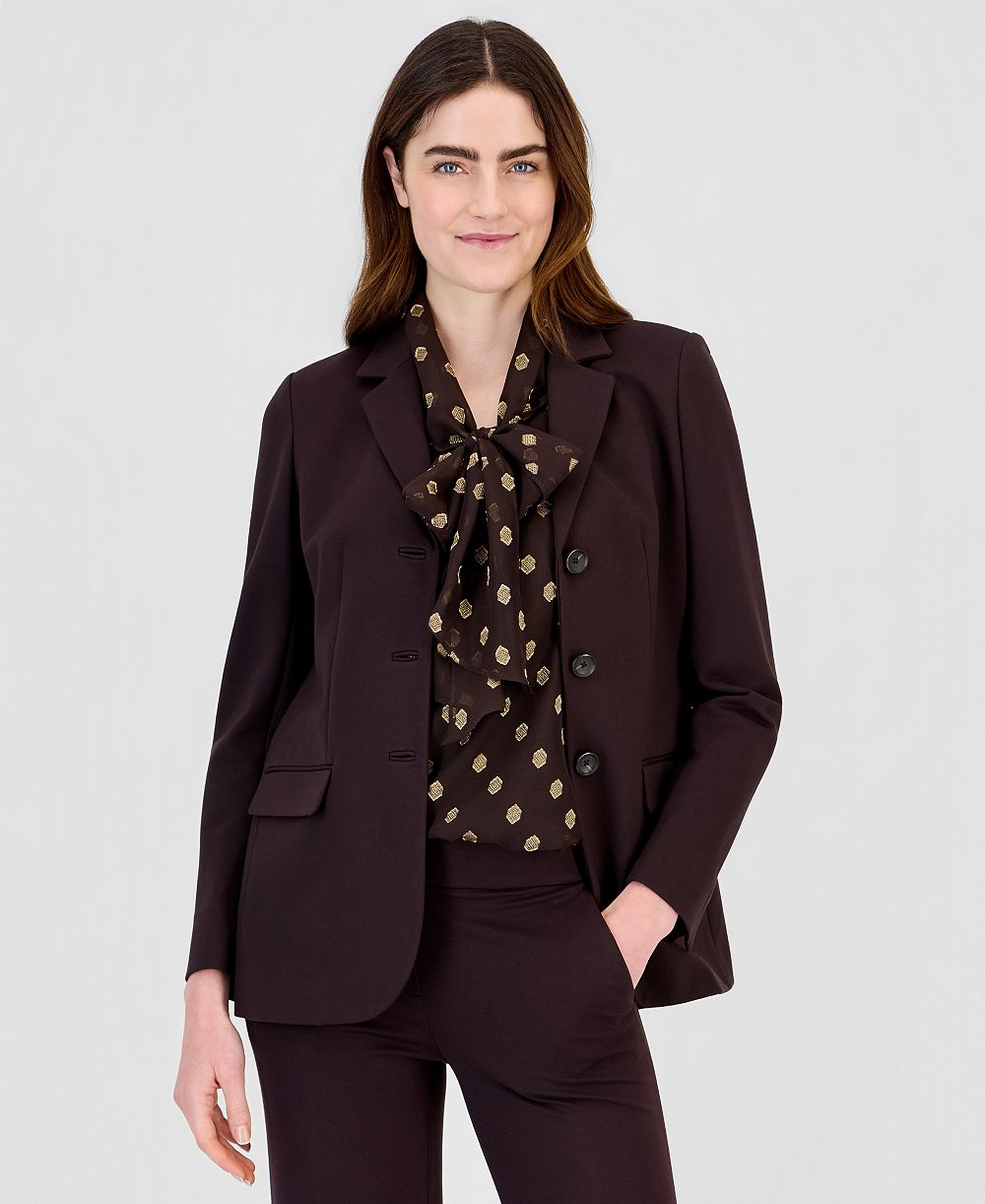 Женский блейзер Anne Klein с воротником с прорезью на три пуговицы