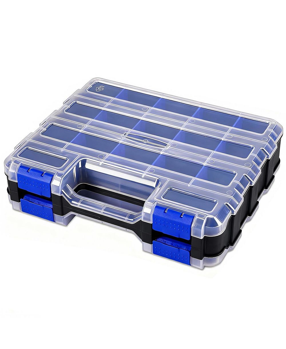 XDOVET Small Parts Storage Case Organizer 34 Compartments Removable Dividers