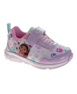 Gabby's Dollhouse Girls (7-12) Athletic Hook and Loop Light-Up Sneakers