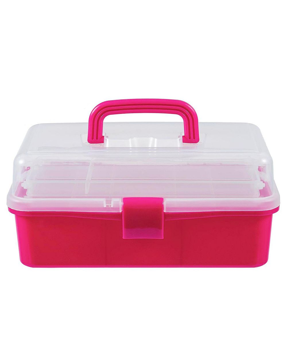 XDOVET Plastic Craft Organizer Storage Box Carrying Case