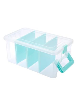 XDOVET Plastic Storage Box with Adjustable Dividers