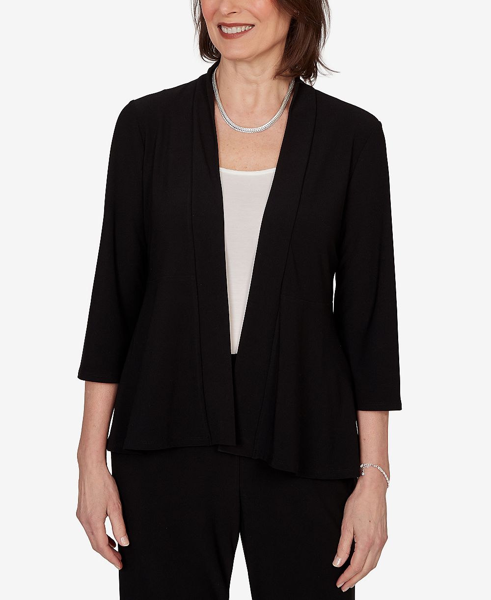 Кардиган Alfred Dunner Petite Light Open Crepe