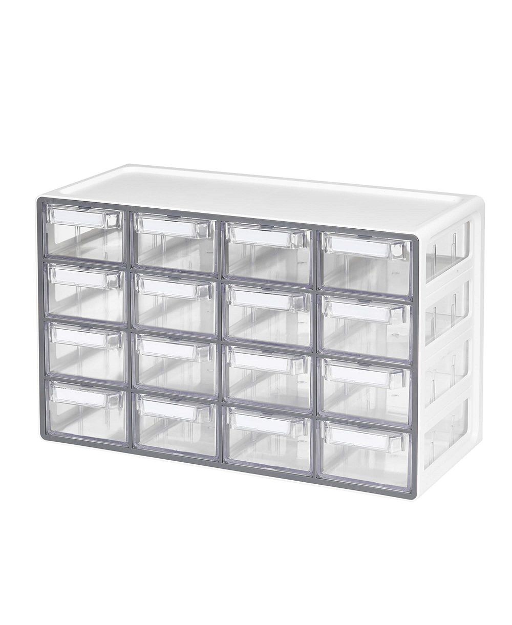 XDOVET 16-Drawer Stackable Organizer Cabinet