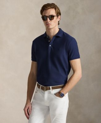 Мужская рубашка-поло Polo Ralph Lauren Custom Slim-Fit Honeycomb-Mesh