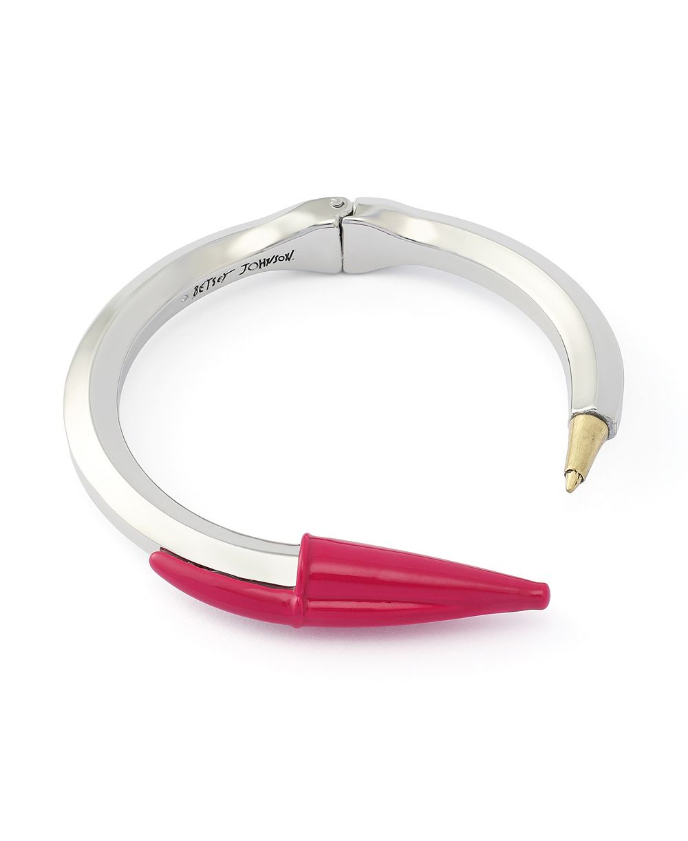 Betsey Johnson Pink Best In Class Classic Pen Bangle Bracelet